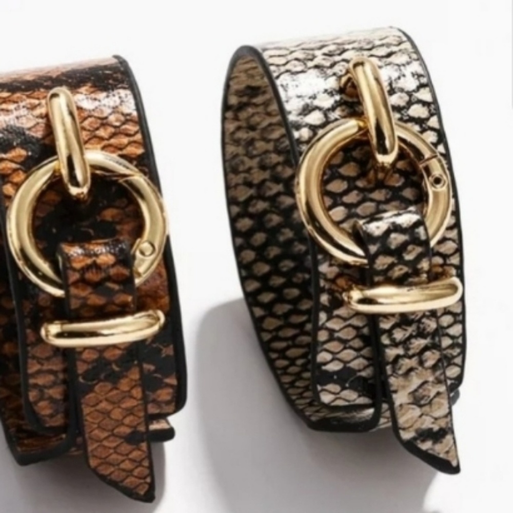 Snake print wrist cuff
